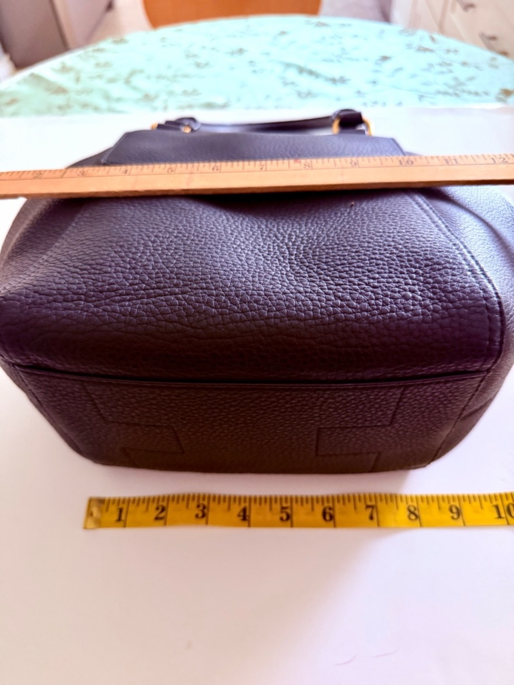 Tory Burch Black Half Moon Pebbled Leather Sachel Bag Gold Hardware Crossbody - Picture 16 of 16